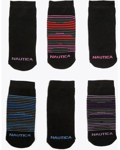 Nautica Athletic Low-cut Socks Gift Box, 6-pack - Black