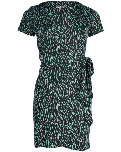 Diane von Furstenberg Printed Wrap Mini Dress - Green
