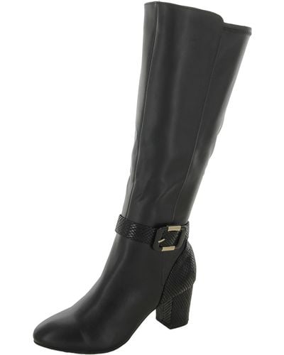 Karen Scott Isabell Pull On Dressy Knee-high Boots - Black