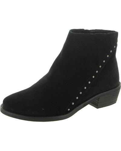 Vaneli Irven Suede Studded Ankle Boots - Black