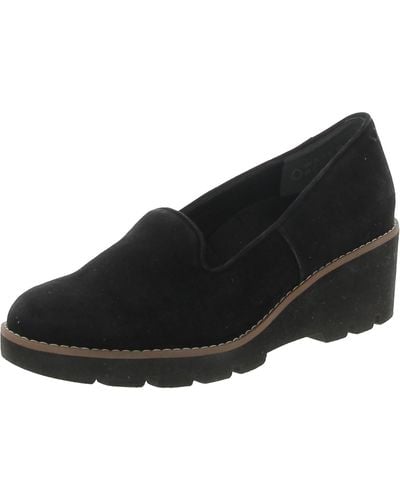 Vionic Suede Slip-on Loafers - Black