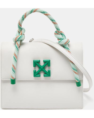 Off-White c/o Virgil Abloh Off-leather 1.4 Gummy Jitney Top Handle Bag - Green
