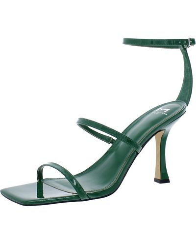 Marc Fisher Dalida Patent Leather Strappy Ankle Strap - Green