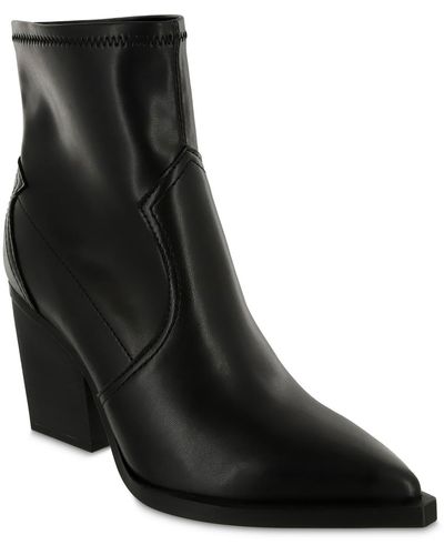MIA Rachell Faux Leather Ankle Booties - Black