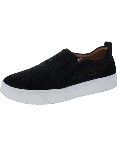 Vionic Kimmie Suede Slip On Casual And Fashion Sneakers - Black