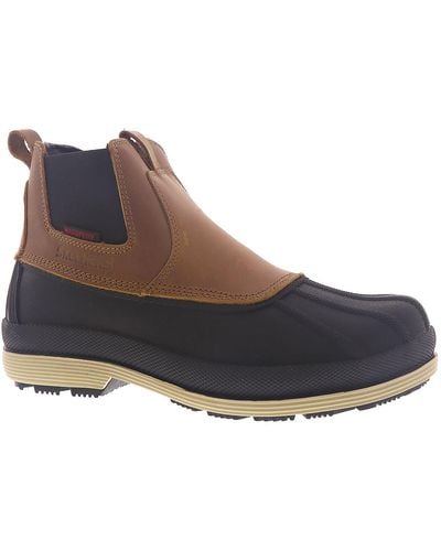 Skechers Cahir Memory Foam Slip On Rain Boots - Brown