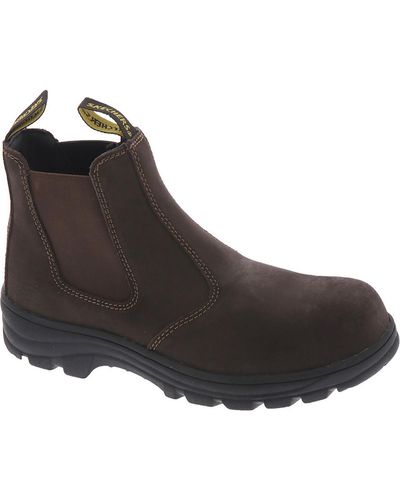 Skechers Workshire-jannit Leather Chelsea Boots - Brown