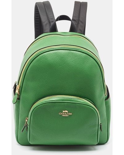 COACH Leather Court Backpack - Green