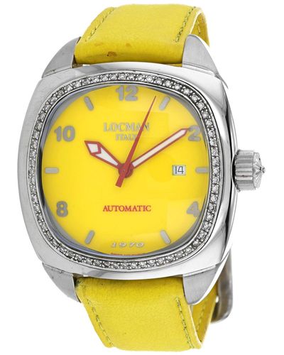 LOCMAN Classic Yellow Dial Watch - Metallic