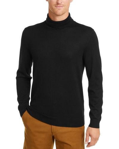 Club Room Pullover Office Turtleneck Sweater - Black