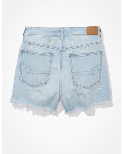 American Eagle Outfitters Ae Denim Mom Shorts - Blue