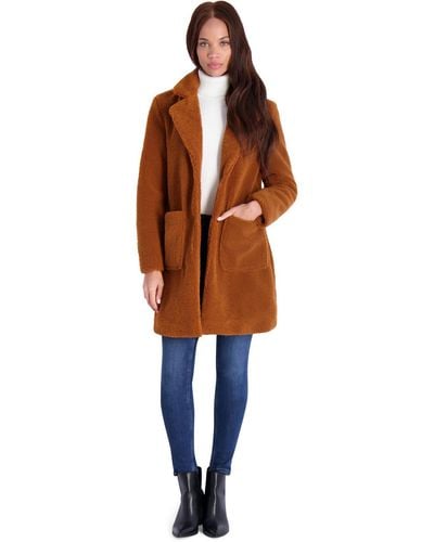 French Connection Teddy Faux Shearling Faux Fur Coat - Orange