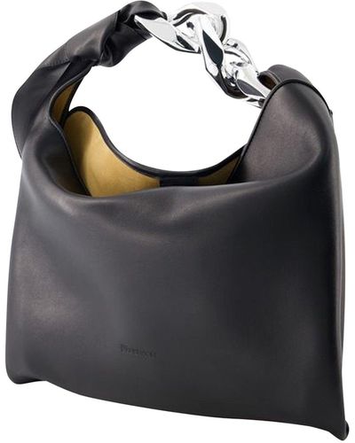 JW Anderson Hobo Small Chain Bag - J. W.anderson - Leather - Black