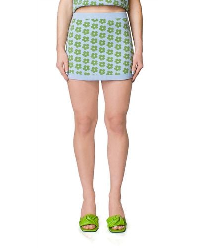 Sandy Liang Durango Skirt In Turf - Green
