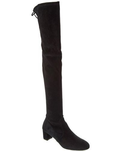 Stuart Weitzman Reserve Suede Over-the-knee Boot in Black | Lyst