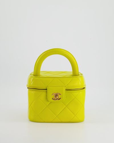 Chanel Vintage Top Handle Vanity Bag - Yellow