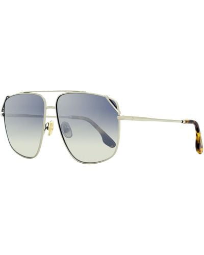 Victoria Beckham Navigator Sunglasses Vb229s 040 Silver/havana 61mm - Black