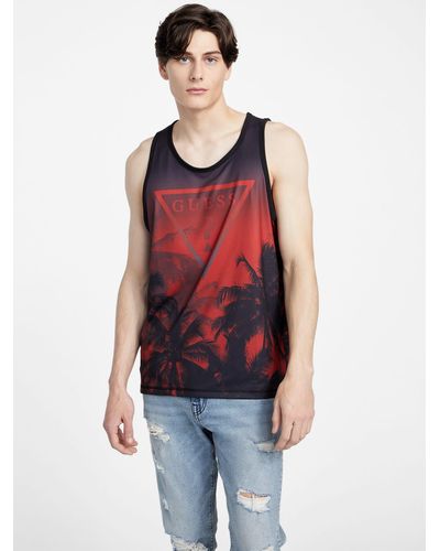 Guess Factory Printed Reign Tank - Red