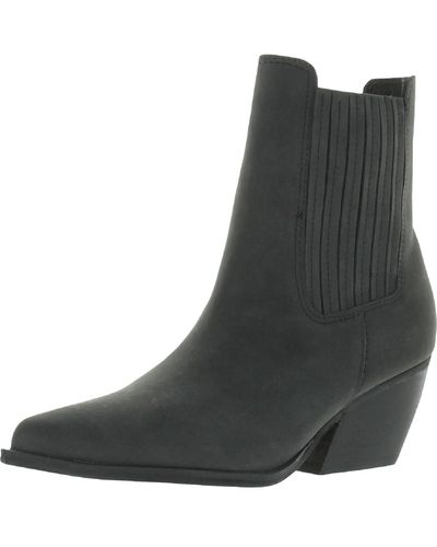 Steve Madden Terezza Leather Ankle Booties - Black