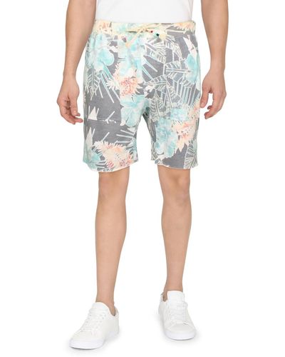 Sol Angeles Printed Knit Casual Shorts - Blue