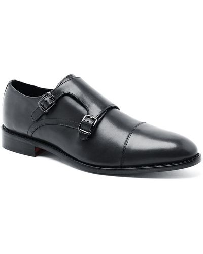 Anthony Veer Roosevelt Leather Dress Loafers - Black