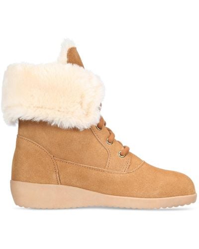 Style & Co. Aubreyy Faux Fur Lined Ankle Winter & Snow Boots - Natural