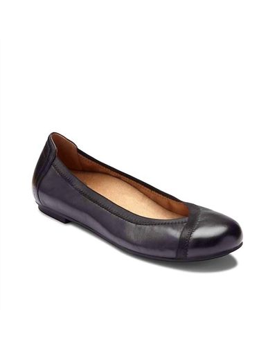 Vionic Spark Caroll Ballet Flat Shoes - Wide Width - Blue