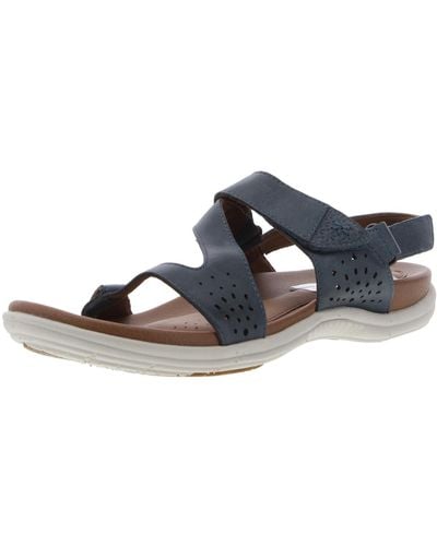 Cobb Hill Rubey Leather Strappy Thong Sandals - Blue