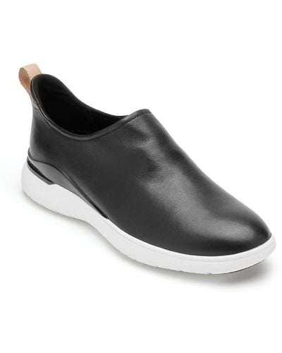 Rockport Patent Trim Lifestyle Slip-on Sneakers - Black