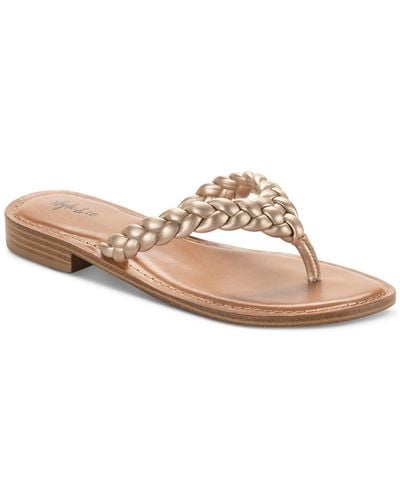 Style & Co. Brandiie Faux Leather Flip-flop Thong Sandals - Pink
