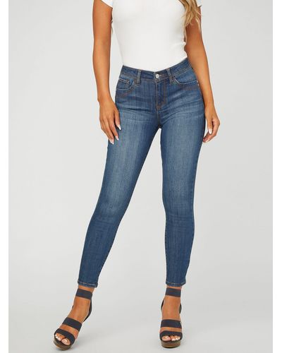 Guess Factory Beyla Curvy Mid-rise Jeans - Blue