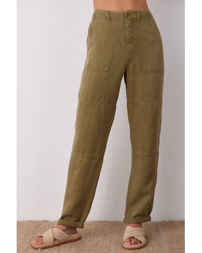 Bella Dahl Sutton Rolled Patch Pant - Brown