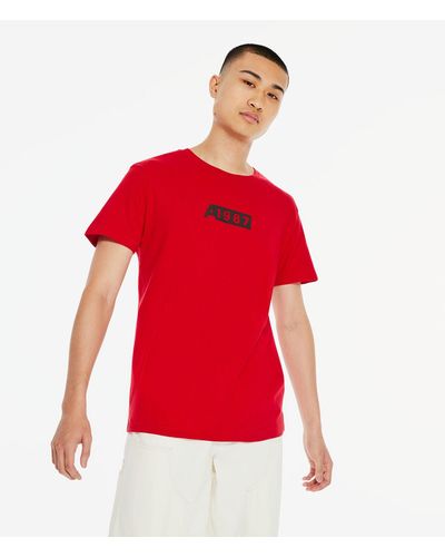 Aéropostale A1987 Box Graphic Tee - Red
