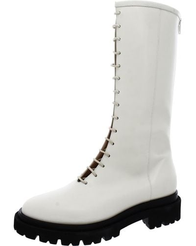 Ilio Smeraldo Corbin Leather Block Heel Mid-calf Boots - Black