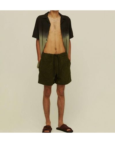 Oas squiggle Terry Shorts - Green