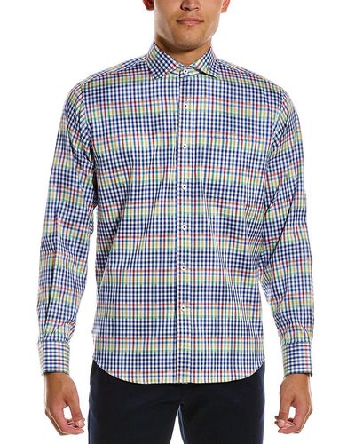 Bugatchi Classic Fit Woven Shirt - Blue