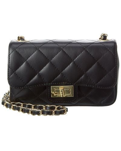 Persaman New York Gia Quilted Leather Shoulder Bag - Black