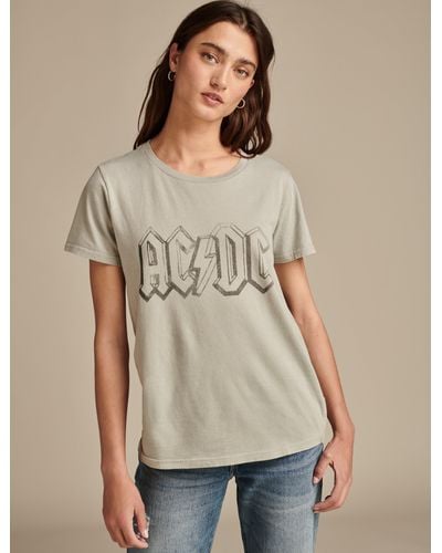 Lucky Brand Acdc Crew Tee - Natural