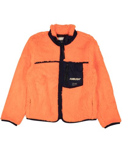 Ambush Acrylic Logo New Fleece Jacket - Orange