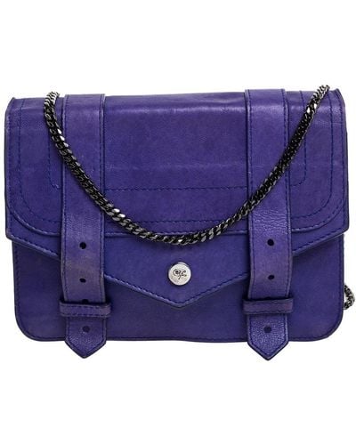 Proenza Schouler Leather Ps1 Wallet On Chain - Purple