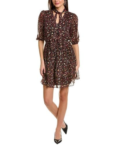 Nanette Lepore Clip Dot Mini Dress - Brown
