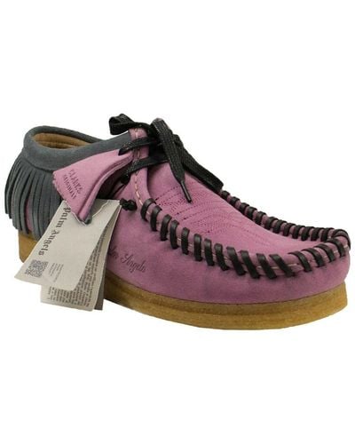 Palm Angels Lilac Suede Wallabee Tassel Shoes - Purple