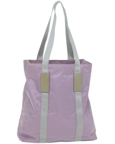 Prada Tessuto Synthetic Tote Bag (pre-owned) - Purple