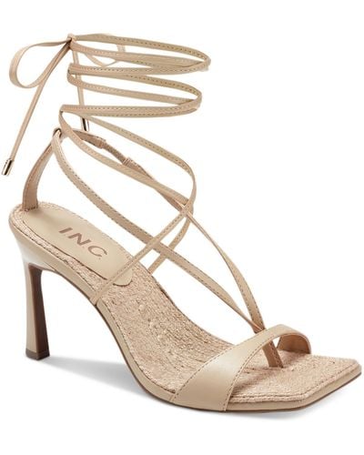 INC Sawyer Dressy Pumps Strappy Sandals - Metallic