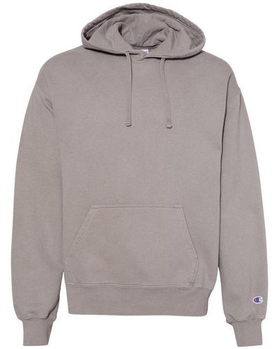 Champion Garment-dyed Hooded Sweatshirt - Gray
