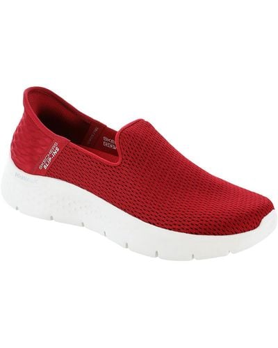 Skechers Go Walk Flex Relish Mesh Memory Foam Walking Shoes - Red