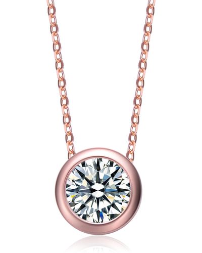 80ct Floating Bezel Diamond Necklace