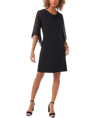 Msk Split Sleeve Mini Sheath Dress - Black