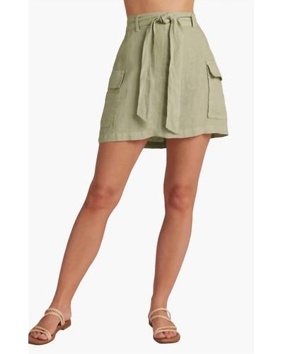 Bella Dahl Belted Cargo Mini Skirt - Natural