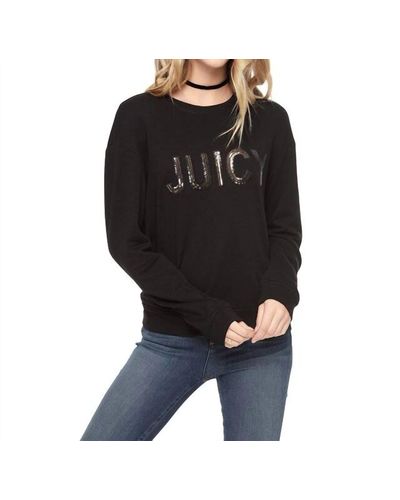 Juicy Couture Cotton Crew Neck Sweatshirt - Black